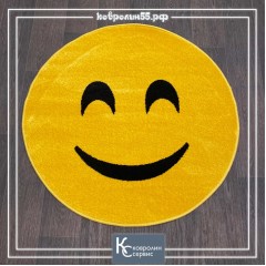 Ковер (1,0х1,0) Smile (Смайл) NC16 желтый круг