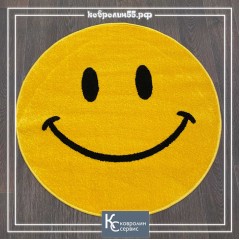 Ковер (1,0х1,0) Smile (Смайл) NC19 желтый круг