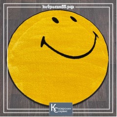 Ковер (1,0х1,0) Smile (Смайл) NC21 желтый круг