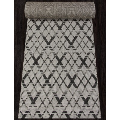 Бытовой ковролин (2 м) циновка Merinos Kair (Каир) S135 black-gray