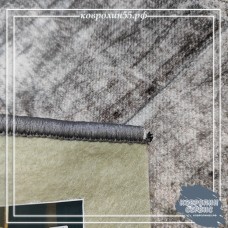 Бытовой ковролин (2,5 м) принт Таджикистан 077/РА/11 серый