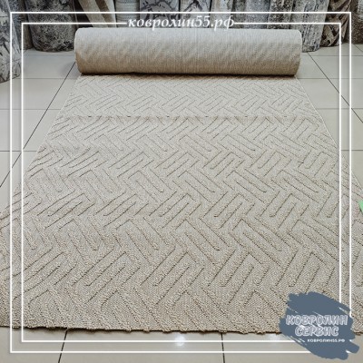 Бытовой Ковролин (циновка) (2 м) Турция Inessa (Инесса) SW05A d.beige/d.beige